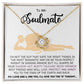 Necklace To my Soulmate necklace for Women Gifts from Boyfriend Funny Gifts For Girlfriend Best Birthday Gift Ideas For Wife, Romantic Jewelry For Her Anniversary on Valentine day Knot Necklace for Granddaughter Vippppp