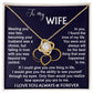To my Wife from Husband Beautiful Necklace Love Knot