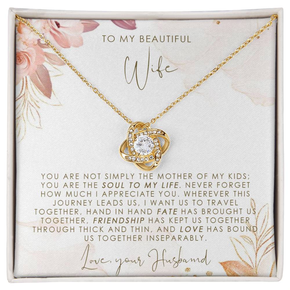 to my beautiful Wife Knot Necklace for Granddaughter Vippppp