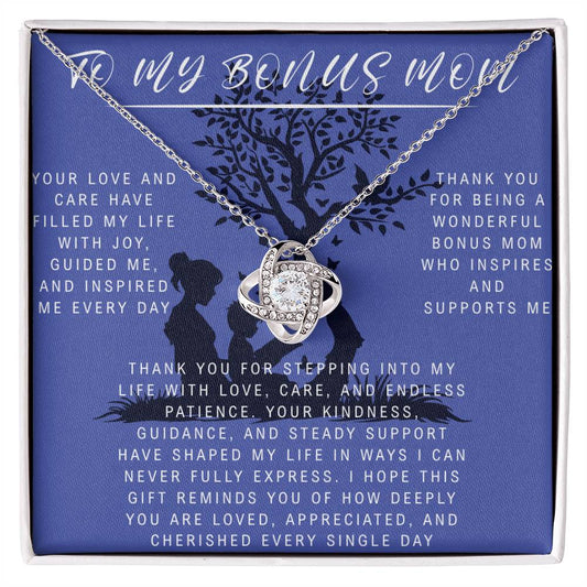 Stainless Steel Necklace for Stepmom – Meaningful Gift from Daughter or Son for Mother’s Day, Birthday, Christmas.