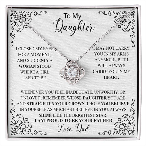 to my daughter white Temmplate Knot NC