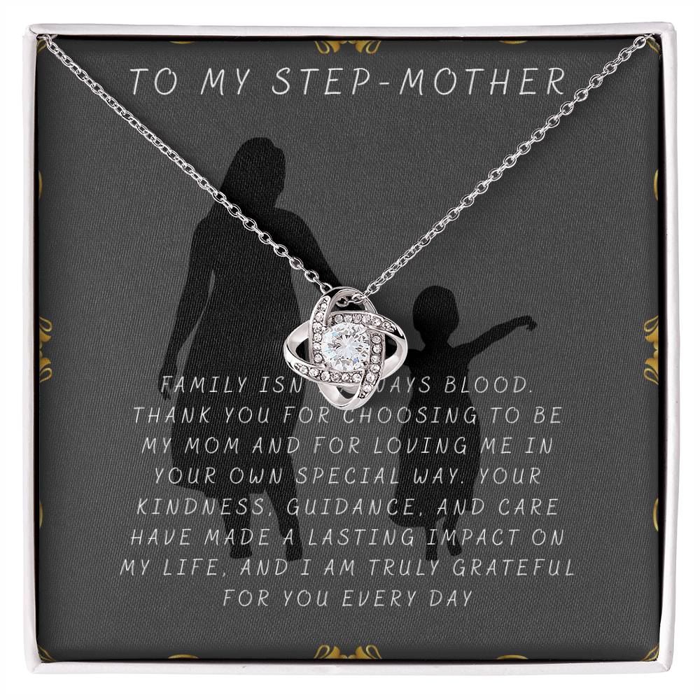 Stepmom Appreciation Necklace – Thoughtful Gift from DaughterSon for Mother’s Day, Birthday, Christmas