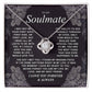 To My Soulmate Necklace Gift for Wife, Girlfriend, Fiancée - Anniversary, Valentine's Day Necklace Gift Soul Mates Gift, Soulmate Jewelry Birthday Gifts From Husband Knot Necklace for Granddaughter Vippppp
