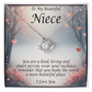 Love Knot Necklace for Niece – Meaningful Gift from Aunt – Heartfelt Message Card Included – Birthday, Graduation, Christmas Jewelry for Girls & Teens