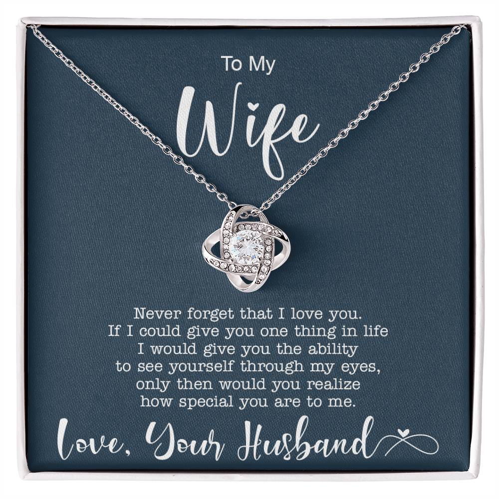 to my Wife Love Knot Necklace for Granddaughter Vippppp