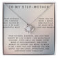 Stainless Steel Heart Necklace for Stepmom – Appreciation Gift from Daughter or Son for Birthday, Mother’s Day