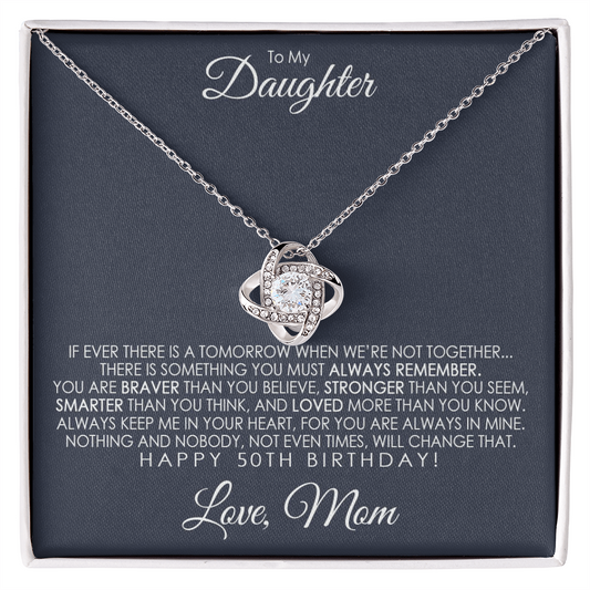 Wonderful Gift Daughter's 50th Birthday Necklace Gift With Message Card, To My Daughter 50th Birthday Gift, Daughters 50th Birthday, 50th Birthday From Mom on Brithday, Vacation, Christmas Gifts VIGIF (x1) 69.95 laisaleOrderromet07-52021_168