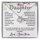 To My Daughter Necklace Card – Encouragement Gift from Mom, Jewelry Card with Inspirational Message, Birthday or Graduation Gift