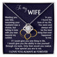 To my Wife from Husband Beautiful Necklace Love Knot