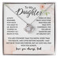 Daughter Gifts from Mom – To My Daughter 925 Sterling Silver Pendant Necklace with Heartfelt Message Card, Birthday Graduation Christmas Jewelry