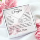 To My Daughter Necklace Card – Encouragement Gift from Mom, Jewelry Card with Inspirational Message, Birthday or Graduation Gift