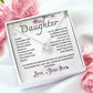 To My Daughter Necklace Card – Encouragement Gift from Mom, Jewelry Card with Inspirational Message, Birthday or Graduation Gift