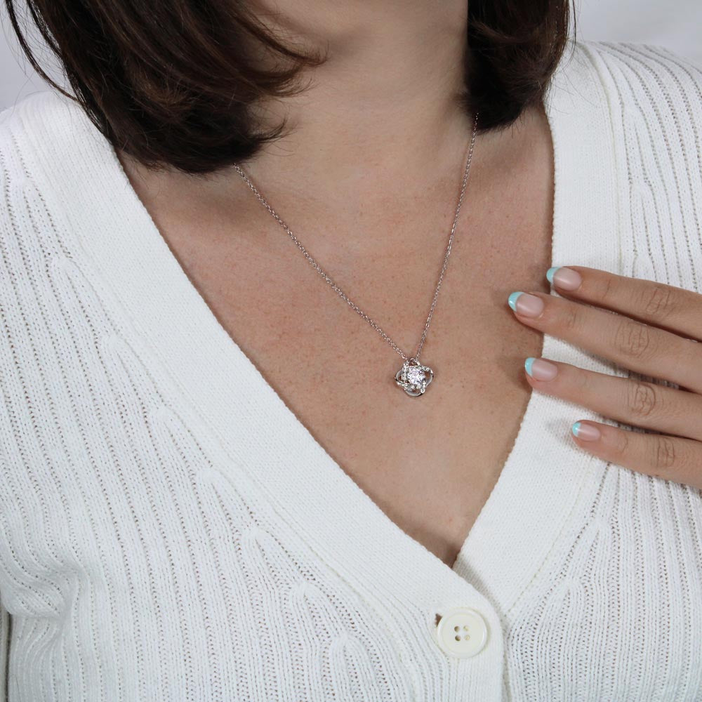 to my soulmate the day Knot Necklace Template Silver coanh Main up AMZVippppp
