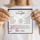To My Daughter Necklace Card – Encouragement Gift from Mom, Jewelry Card with Inspirational Message, Birthday or Graduation Gift