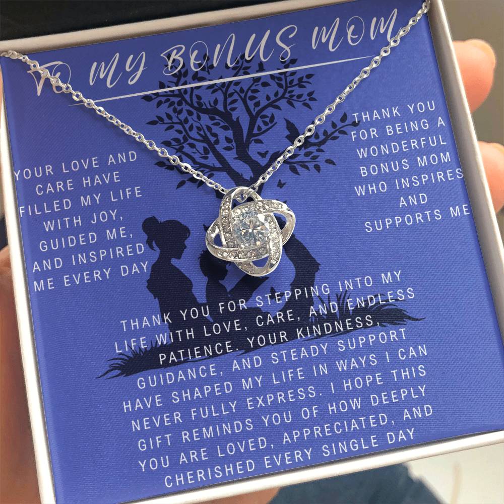 Stainless Steel Necklace for Stepmom – Meaningful Gift from Daughter or Son for Mother’s Day, Birthday, Christmas.