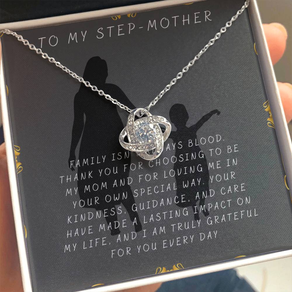 Stepmom Appreciation Necklace – Thoughtful Gift from DaughterSon for Mother’s Day, Birthday, Christmas