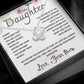 To My Daughter Necklace Card – Encouragement Gift from Mom, Jewelry Card with Inspirational Message, Birthday or Graduation Gift
