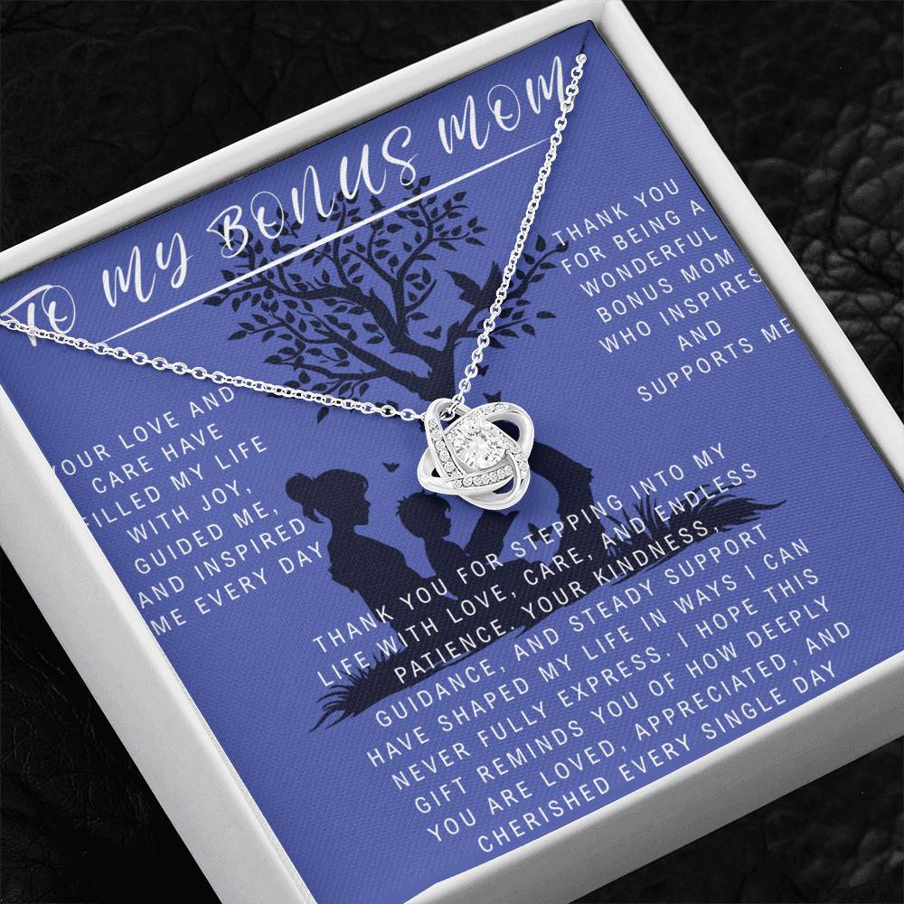 Stainless Steel Necklace for Stepmom – Meaningful Gift from Daughter or Son for Mother’s Day, Birthday, Christmas.