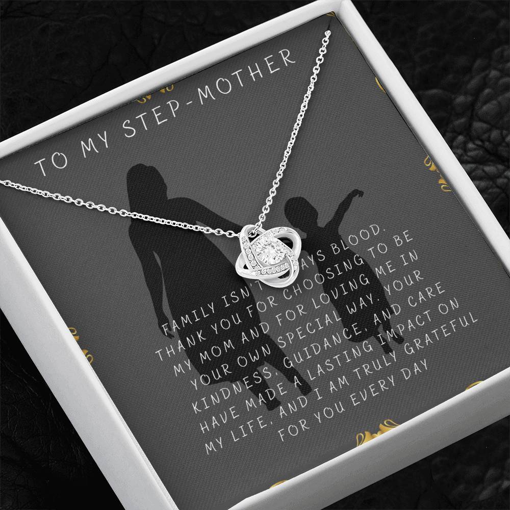 Stepmom Appreciation Necklace – Thoughtful Gift from DaughterSon for Mother’s Day, Birthday, Christmas