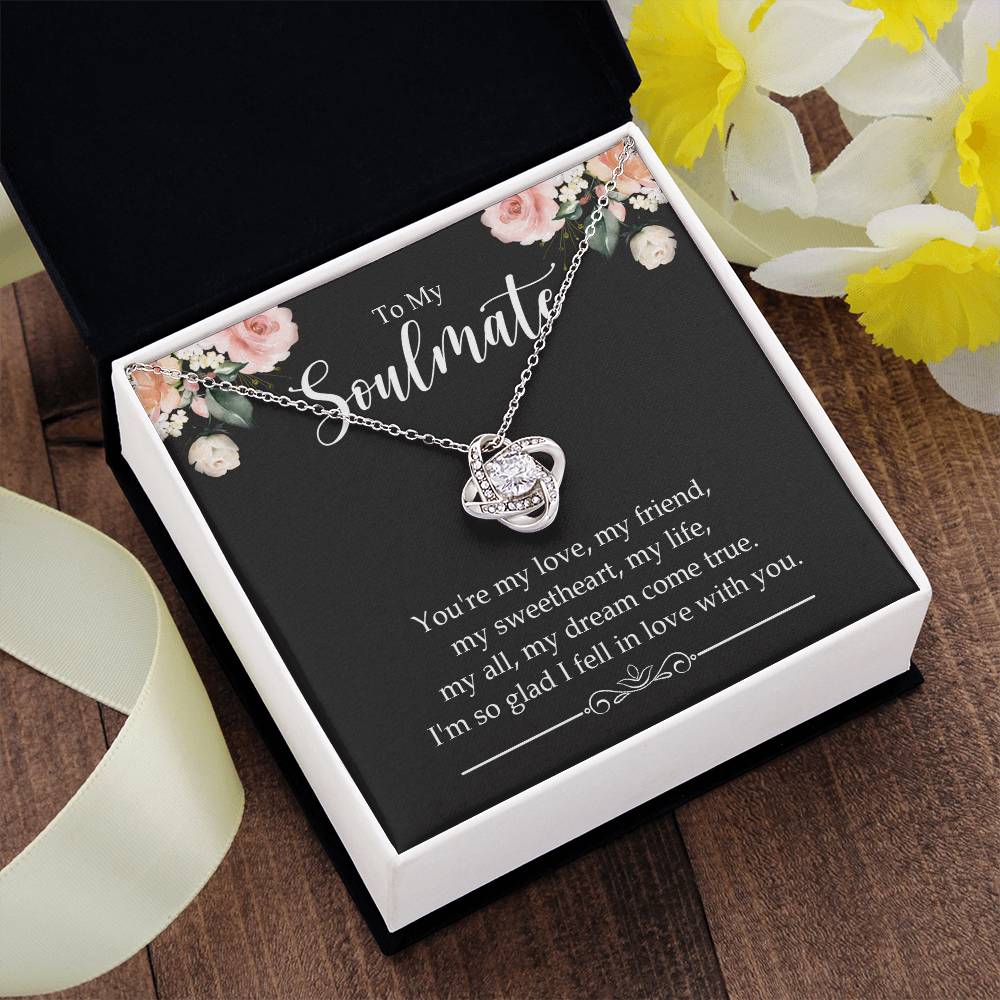 to my soulmate you_re my Knot Necklace Template Silver coanh Main up AMZVippppp
