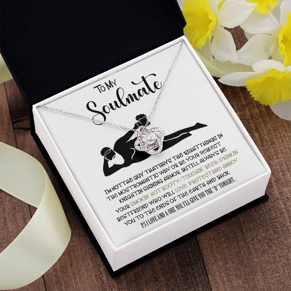 to my Soulmate i'm Knot Necklace Template Silver coanh Main up AMZVippppp