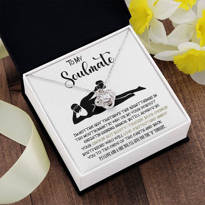 to my Soulmate i'm Knot Necklace Template Silver coanh Main up AMZVippppp