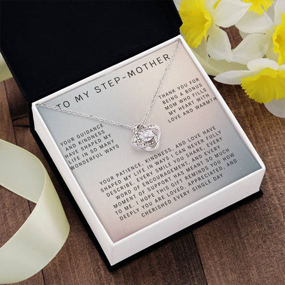 Stainless Steel Heart Necklace for Stepmom – Appreciation Gift from Daughter or Son for Birthday, Mother’s Day