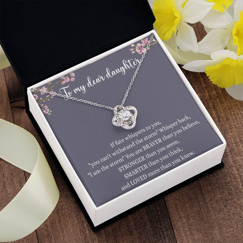 To my dear daughter Knot Necklace Template Silver coanh Main up AMZVippppp