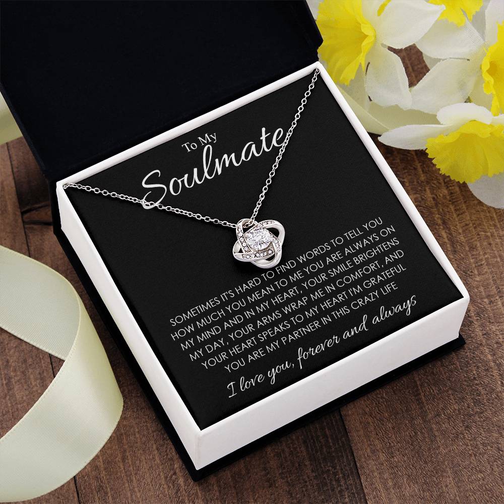 to my soulmate sometimes Knot Necklace Template Silver coanh Main up AMZVippppp