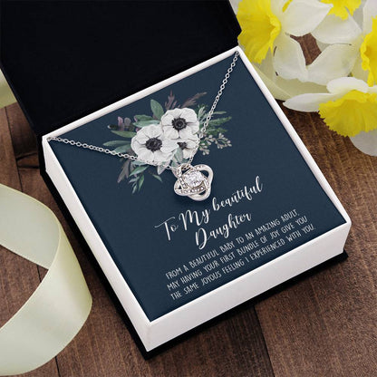 To My beautiful Daughter From Knot Necklace Template Silver coanh Main up AMZVippppp