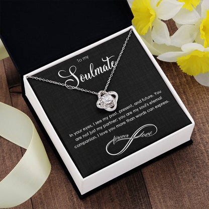 to my soulmate in you Knot Necklace Template Silver coanh Main up AMZVippppp