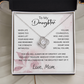 To My Daughter Necklace Card – Encouragement Gift from Mom, Jewelry Card with Inspirational Message, Birthday or Graduation Gift