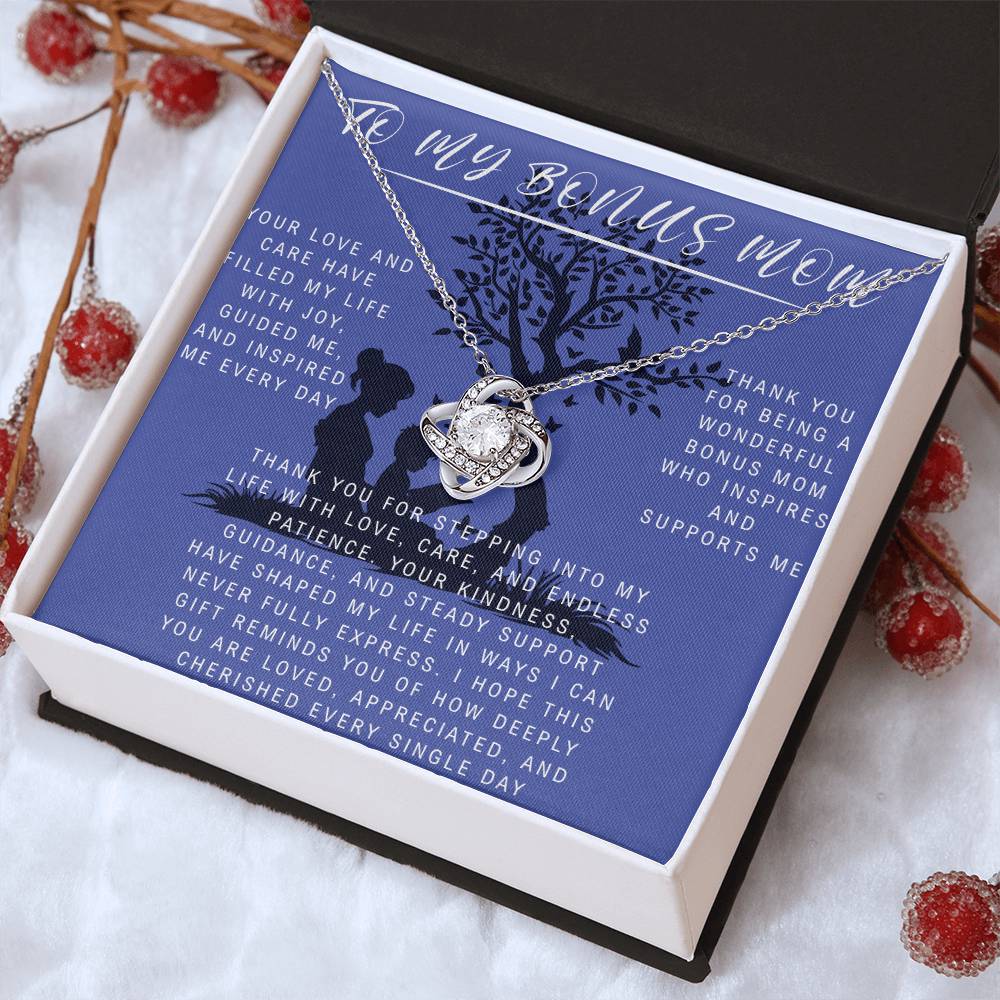 Stainless Steel Necklace for Stepmom – Meaningful Gift from Daughter or Son for Mother’s Day, Birthday, Christmas.