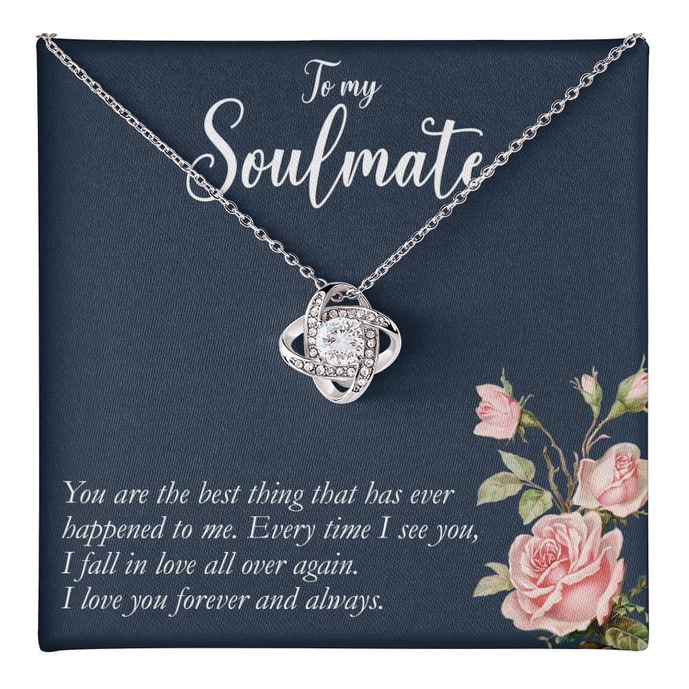 to my Soulmate you are Knot Necklace Template Silver coanh Main up AMZVippppp