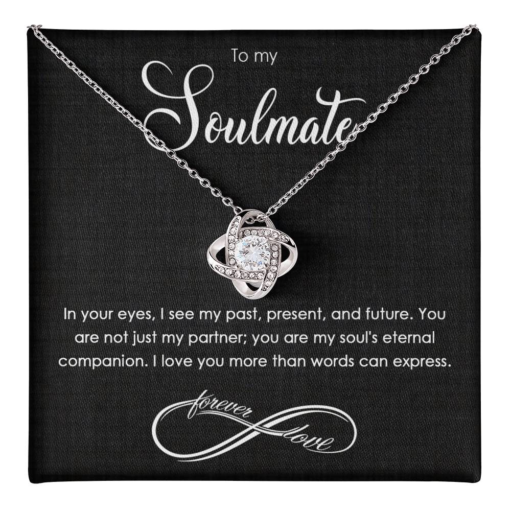 to my soulmate in you Knot Necklace Template Silver coanh Main up AMZVippppp