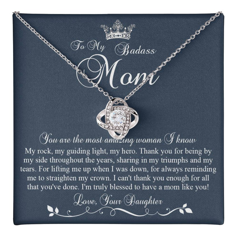 to my dadass Mom Knot Necklace Template Silver coanh Main up AMZVippppp