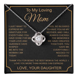 To My Loving Mom Knot Necklace Template Silver coanh Main up AMZVippppp