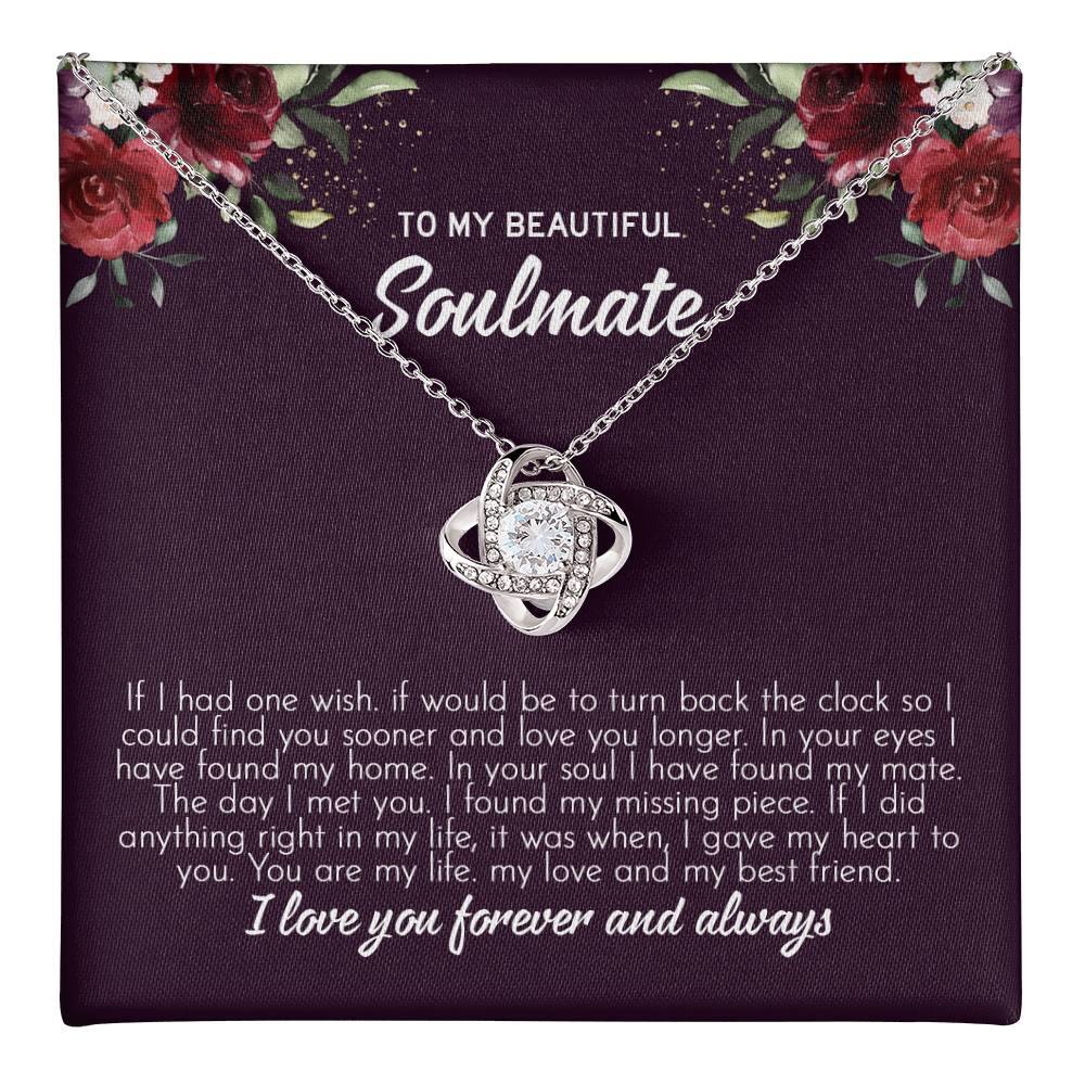 to my beautiful soulmate Knot Necklace Template Silver coanh Main up AMZVippppp