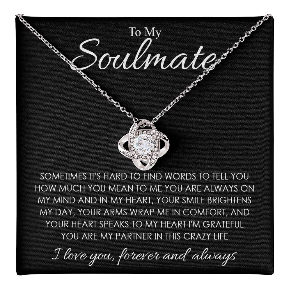 to my soulmate sometimes Knot Necklace Template Silver coanh Main up AMZVippppp