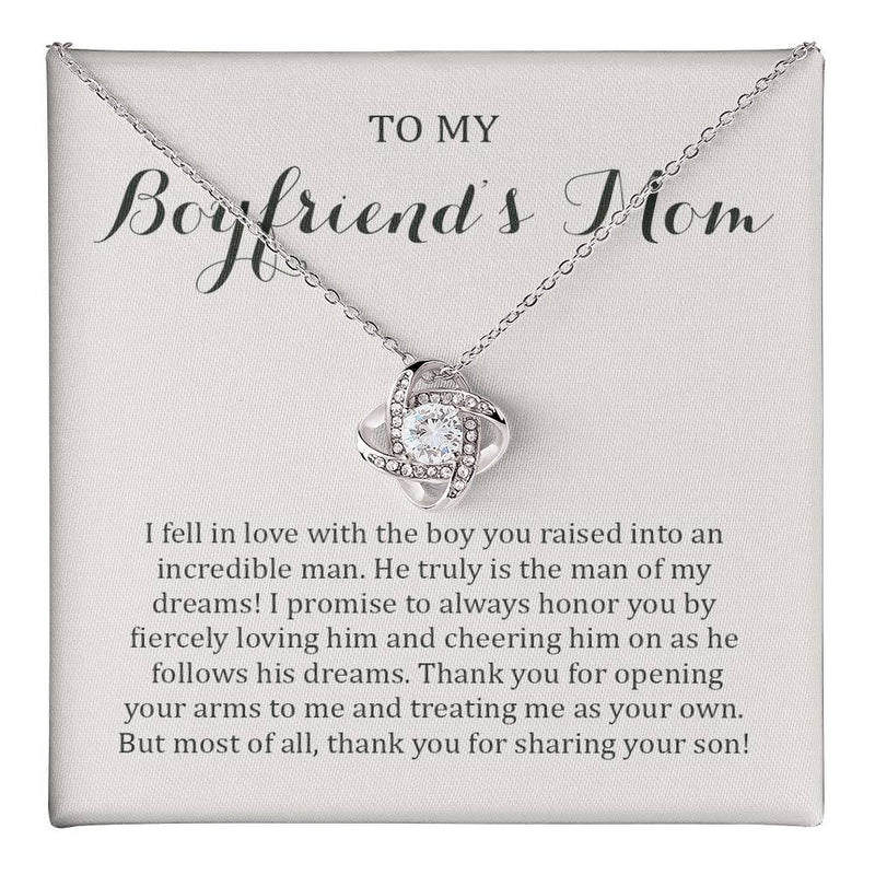 Boyfriend’s Mom Knot Necklace Template Silver coanh Main up AMZVippppp