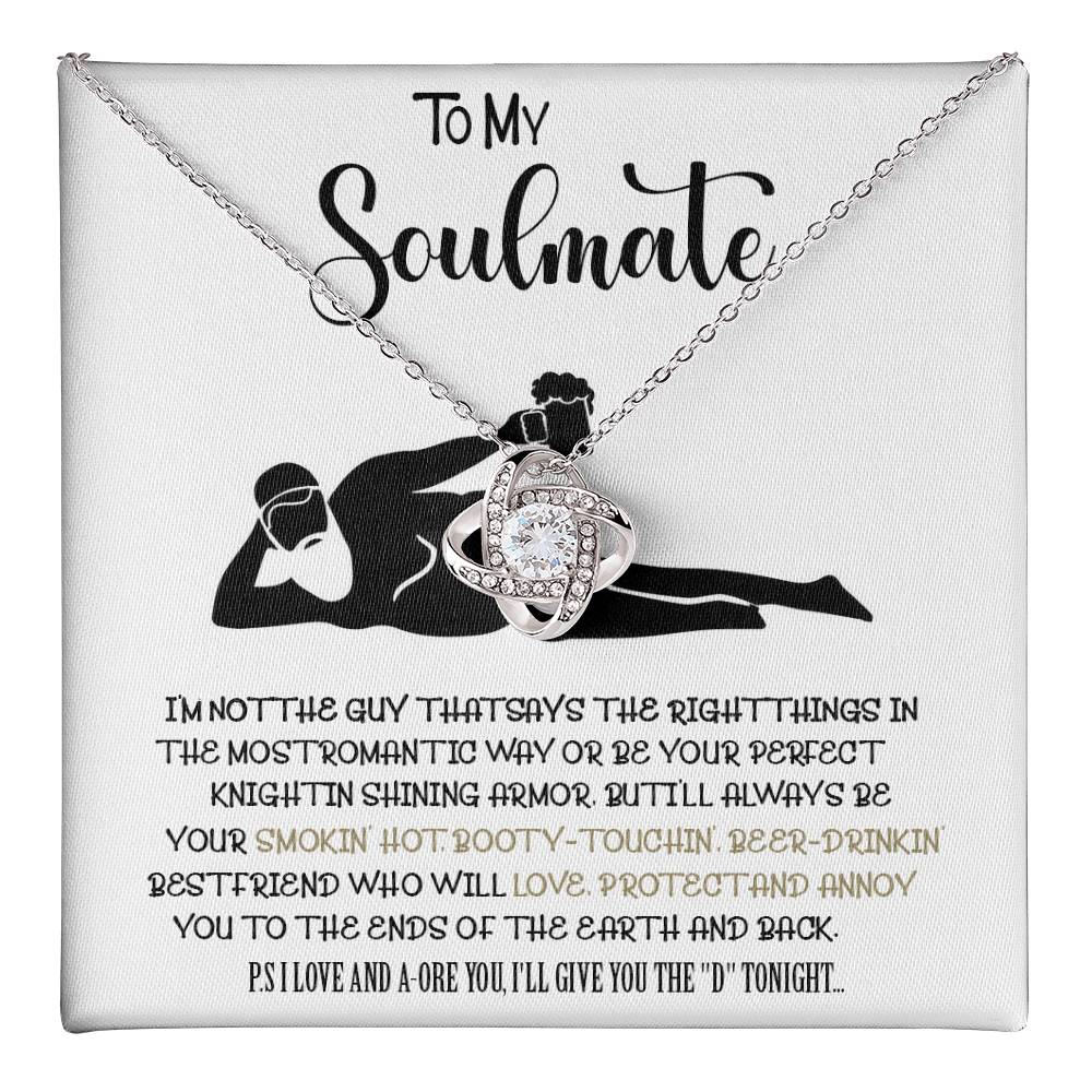 to my Soulmate i'm Knot Necklace Template Silver coanh Main up AMZVippppp
