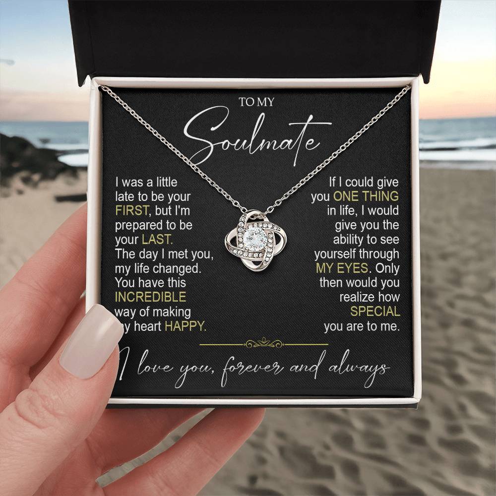 to my soulamte i was Knot Necklace Template Silver coanh Main up AMZVippppp