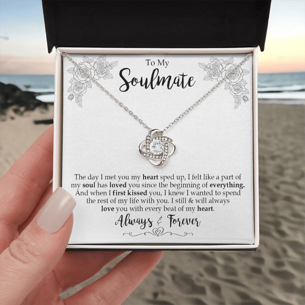 to my soulmate the day Knot Necklace Template Silver coanh Main up AMZVippppp