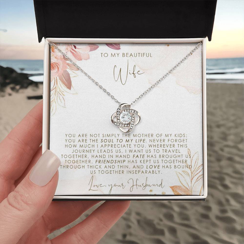 to my beautiful Wife Knot Necklace for Granddaughter Vippppp