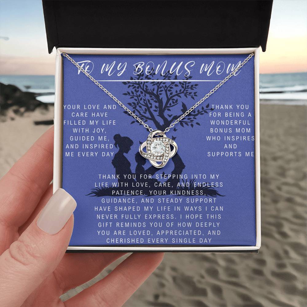 Stainless Steel Necklace for Stepmom – Meaningful Gift from Daughter or Son for Mother’s Day, Birthday, Christmas.