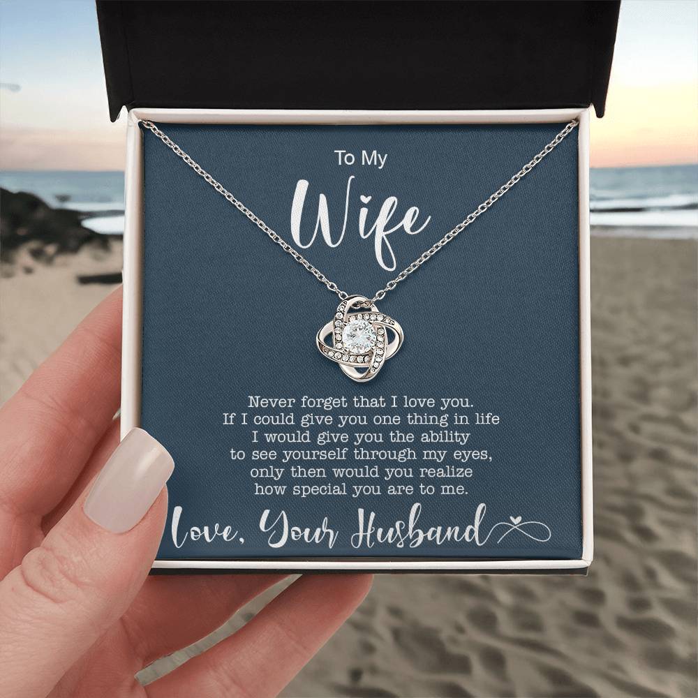 to my Wife Love Knot Necklace for Granddaughter Vippppp