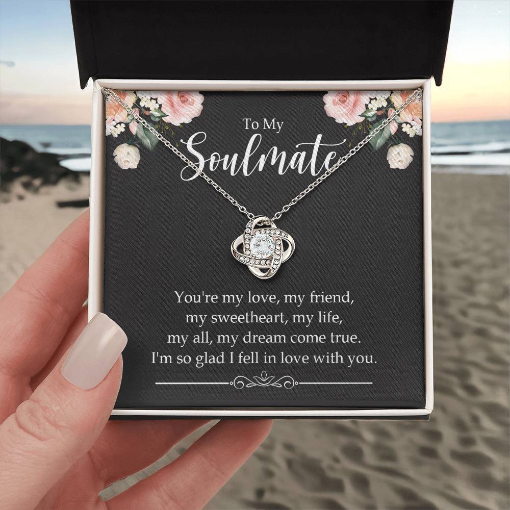 to my soulmate you_re my Knot Necklace Template Silver coanh Main up AMZVippppp