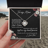 to my mom Knot Necklace Template Silver coanh Main up AMZVippppp