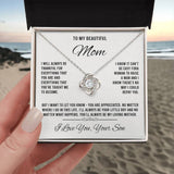 to my beautiful mom Knot Necklace Template Silver coanh Main up AMZVippppp