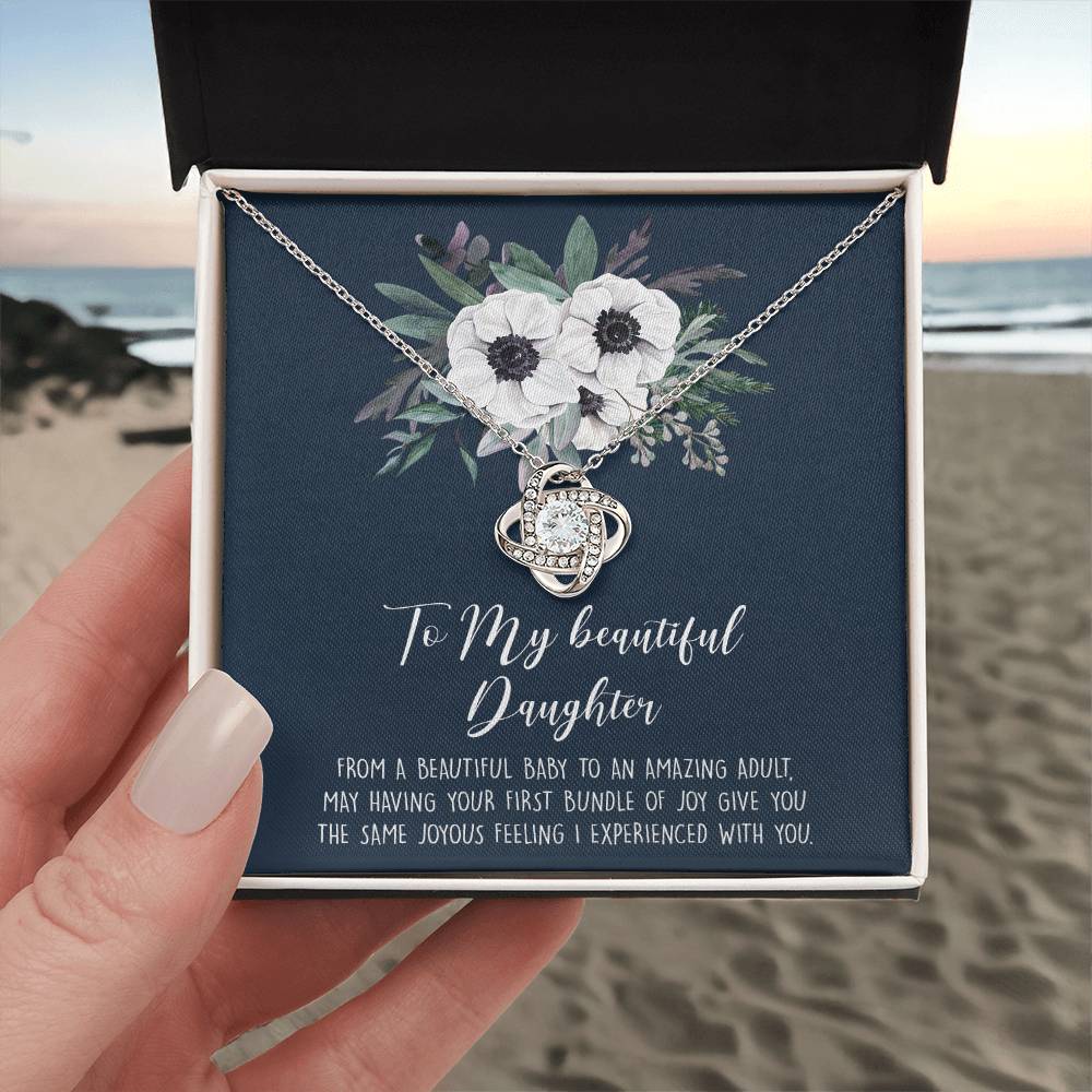 To My beautiful Daughter From Knot Necklace Template Silver coanh Main up AMZVippppp